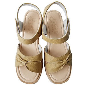 Giày Sandal Cao Gót Da Bò BIGGBEN Cao 8 Phân SDCG129