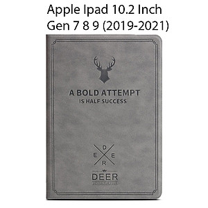 Bao Da Cover Dành Cho Apple Ipad 10.2 Inch 2019 Vân Da Tuần Lộc