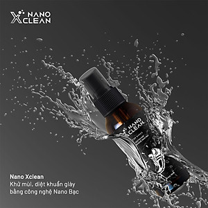 [Combo 2] Chai xịt khử mùi giày Xclean Nano Bạc AHT Corp 50ml - Khử mùi hôi giày, diệt khuẩn, làm sạch bề mặt giày dép