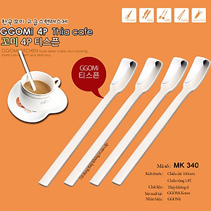 [HÀNG CHÍNH HÃNG]Bộ thìa pha trà, pha cafe bằng thép không gỉ an toàn sức khỏe dài 14cm của GGOMi Hàn Quốc