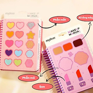 Đồ chơi Trang Điểm Cắt Dán và Tô Màu Nước - Mideer Makeup Manual