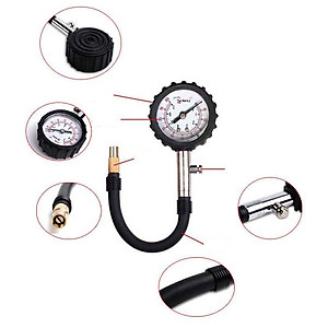Đồng hồ đo áp suất lốp xe ô tô, xe máy hợp kim inox cao cấp độ chính xác cao - Hàng Chính Hãng