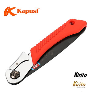 Cưa gỗ cầm tay đa năng gấp gọn Nhật Kapusi, thép SK5 siêu sắc, cưa cành cán xếp, gấp gọn an toàn