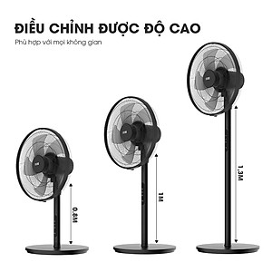 Quạt điện, quạt cây có điều khiển LEBENLANG LBL1864, chế độ hẹn giờ, công suất 60w, bảo hành 2 năm – hàng chính hãng