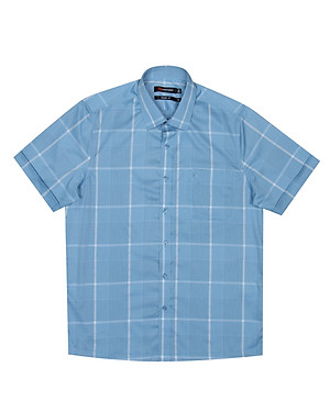 Áo sơ mi nam tay ngắn form suông vạt ngang Khatoco A1MN468T2-CNCR186-2411-N