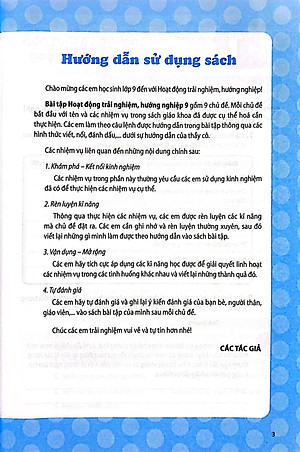 Bài Tập Hoạt Động Trải Nghiệm, Hướng Nghiệp 9 - Bản 1 (Chân Trời) (Chuẩn)