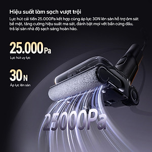 Máy Hút Bụi Lau Sàn Roborock F25 ACE Pro Lực Hút 25.000 Pa - Hàng Chính Hãng