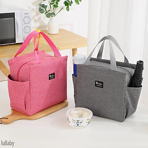 Túi Giữ Nhiệt Đựng Hộp Cơm Trưa Văn Phòng, Túi Đựng Hộp Cơm Thực Phẩm Đa Năng Có Ngăn Chứa Chai Nước 2 Bên - HÀNG CHÍNH HÃNG MINIIN