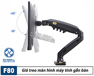 Giá treo màn hình máy tính nhập khẩu 1 tay NB F80 cho màn hình 17-27inch