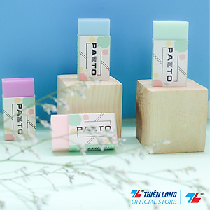 Gôm tẩy bút chì không mùi Pastel Pazto Thiên Long E-010 - Màu ngẫu nhiên - combo 10