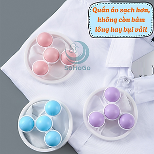 Bộ 2 Túi lọc rác máy giặt hình phễu kèm quả bóng -Lưới lọc rác – lông – sợi vải máy giặt -Dụng cụ lọc cặn bẩn quần áo khi giặt