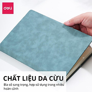 Sổ Tay Bìa Da Kẻ Ngang A5 B5 80gsm 192 / 240 Trang Cao Cấp Deli - Chống Nước Làm Quà Tặng Sang Trọng - Phù Hợp Làm Sổ Kế Hoạch Planner, Nhật Kí, Tập Vở Ghi Chép Bullet Journal - EN039 / EN040