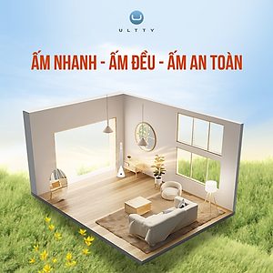 Quạt Tháp Sưởi 2 Chiều Bù Ẩm U ULTTY CR018HM - Công nghệ sưởi gốm Ceramic hiện đại - Hàng chính hãng