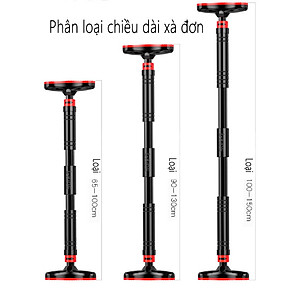 Xà Đơn  Treo Tường Gắn Cửa Điều Chỉnh Độ Dài Linh Hoạt ,Mẫu Mới Chất Liệu Thép Không Gỉ Chịu Lực 150kg , Tay Cầm Bọc Đệm PVC Chống Trượt
