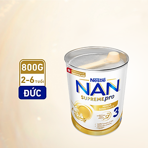 Sữa bột Nestlé NAN SUPREMEPRO 3 800g nhập khẩu Đức đạm Gentle Optipro ngừa mẫn cảm Tặng Đồ Chơi Bàn Kèm Chữ Cái (Dành cho trẻ từ 2 - 6 tuổi)