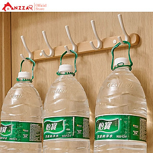 Móc Treo Tường Màu Trắng Gỗ Tần Bì Cao cấp Anzzar, Giá Treo Tường Cho Phòng Tắm Nhà Bếp Phòng Ngủ Hành lang MT-12