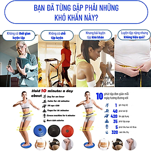 [Loại Cải Tiến - Bền Bỉ Khỏe Khoắn] Đĩa xoay eo tập thể dục 360 độ bàn xoay tập cơ bụng cho eo thon tại nhà và phòng gym có hạt massage bàn chân - Hàng chính hãng dododios