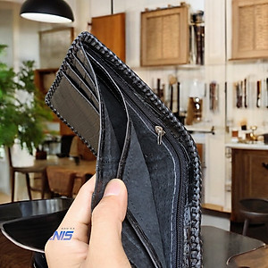 Ví Nam Da Cá Sấu 2 Mặt Dáng Ngang Dễ Sử Dụng [Gù Cá Sấu Nguyên Con Rất Đẹp]
