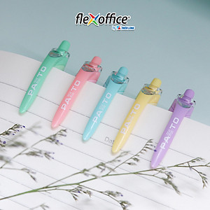 Bút gel B màu Pastel Thiên Long Flexoffice Pazto FO-GELB039/VN - Mực xanh (5 cây)