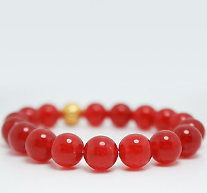 Vòng tay đá mã não đỏ mix hạt tròn MS228, Vòng tay phong thủy hợp mệnh Hỏa, Thổ, Thủy