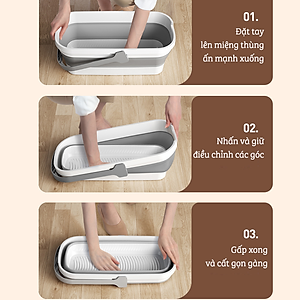 Xô Nhựa Cao Cấp Gấp Gọn Đa Năng Damas, Xô Nước Lau Nhà Vệ Sinh Nhà Cửa  - Chất Liệu Nhựa PP An Toàn Cho Người Tiêu Dùng - Dung Tích 12L Phù Hợp Với Nhiều Nhu Cầu Sử Dụng: Rửa Xe, Câu Cá, Để Đồ Đạc,...Thiết Kế Kèm Quai Xách Tay Thuận Tiện Di Chuyển