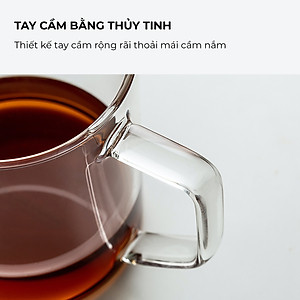 Ly thủy tinh uống trà cà phê 360ml CAFE DE KONA