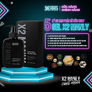 Dung Dịch Vệ Sinh Nam X2 Manly Cỏ Cây Hoa Lá - Làm Sạch Tức Thì - Mùi Hương Nam Tính - 150g