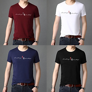 Áo Thun Nam Cotton Cổ Tròn Phối Hình Cao Cấp ShopN6 - AT06 (Nhiều Màu)