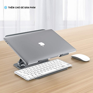 Giá Đỡ Cho Máy Tính, Laptop, iPad, Macbook Hợp Kim Nhôm Cao Cấp. Hỗ Trợ Tản Nhiệt Chống Mỏi Cổ, Vai, Gáy. Hàng Chính Hãng DEVO