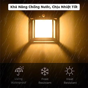Đèn Năng Lượng Mặt Trời Cảm Biến Chuyển Động, Ánh Sáng Tự Động Bật Tắt, Đèn Mặt Trời Cảm Biến Hồng Ngoại Trang Trí Sân Vườn 3 Chế Độ, Ánh Sáng Vàng