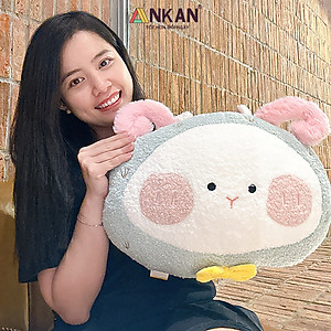 Gối Tựa Lưng Văn Phòng Kèm Chăn 3 Trong 1 Cừu Xanh Mint Cao Cấp, Dùng Để Ngủ Tại Văn Phòng, Đi Du Lịch Hoặc Quà Tặng Cho Người Thân