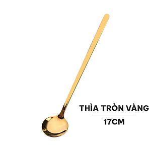 Thìa muỗng cà phê inox thép không gỉ 17cm hai màu vàng bạc sang trọng, tinh tế - JoyMall