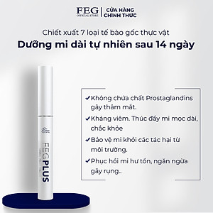 Dưỡng mi tế bào gốc FEG Plus Stem Cells ban ngày - Dài mi sau 14 ngày, không chứa Prostaglandins gây thâm mắt (5ml)
