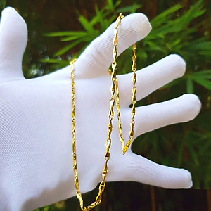 Dây Chuyền Phong Cách Hàn Quốc Nam Mạ Vàng + TẶNG LÁ BỒ ĐỀ MAY MẮN TÀI LỘC ĐỂ VÍ ĐIỆN THOẠI