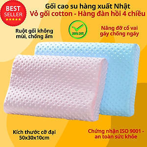 Gối cao su chống đau mỏi vai gáy cổ cho người lớn chọn kích thước To 50x30x10cm hoặc nhỏ 45x25x8cm cao cấp D Danido
