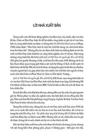 Lịch Sử Việt Nam Từ Nguồn Gốc Đến Cuối Thế Kỷ XIX - Quyển Hạ (Bản in năm 2023)