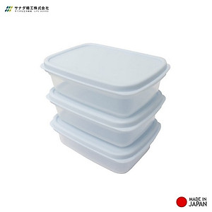Set 03 hộp thực phẩm nắp mềm Fit in Pack hàng Made in Japan