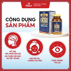 Hộp Viên Uống Bổ Xung DHA + EPA + Vitamin E Mamori Giúp Tăng Cường Trí Nhớ Tăng cường Thị Lực và Sức Khỏe Tim Mạch (455 mg x 60 viên)