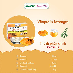 TPBVSK Vitaprolis Lozenges [Hộp 20 viên] Viên ngậm ho cho cả gia đình thành phần tự nhiên [Nhập khẩu Pháp]