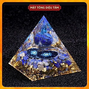 Kim Tự Tháp Thạch Anh Luân Xa Pha Lê Chakra Resin Tự Nhiên Trang Trí Phòng Thiền phong thủy thu năng lượng tốt Orgonite quà tặng