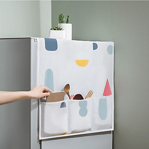 Tấm trải che phủ nóc tủ lạnh có túi bên