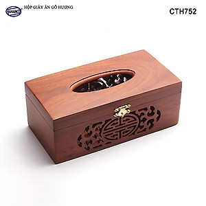 Hộp Giấy Ăn Bằng Gỗ Hương (Cỡ lớn - đủ mẫu) Đục Khắc Hoa Văn Tinh Xảo/Độc Đáo