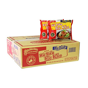 Thùng 30 Gói Hủ Tiếu Nhịp Sống vị Bò Kho 72g