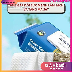 Khăn ướt, giấy ướt vệ sinh bếp, lau nhà bếp đa năng tiện lợi - Hộp 80 miếng
