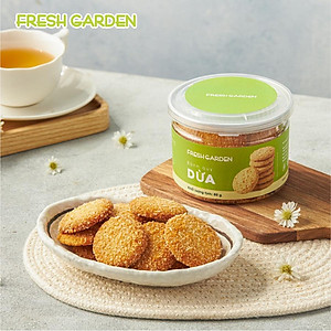 Bánh Quy Dừa Ăn Vặt FRESH GARDEN Vị Dừa Thơm Ngon Giòn Tan Ngay Trong Miệng Hộp 80G
