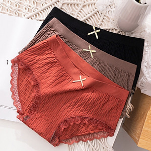 Combo 10 Quần lót nữ dệt kim cotton kháng khuẩn thoáng mát