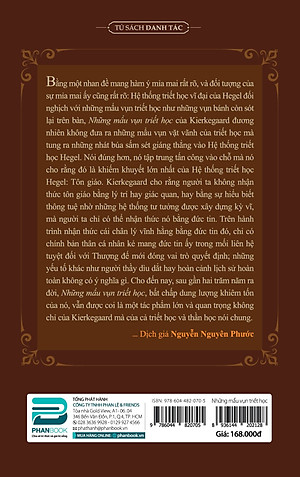 NHỮNG MẨU VỤN TRIẾT HỌC - Søren Kierkegaard - Nguyễn Nguyên Phước dịch - (bìa mềm)