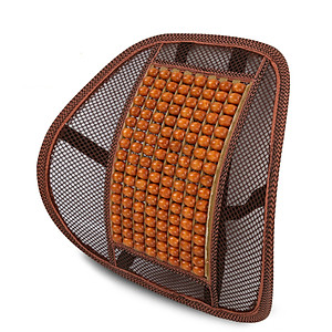 Miếng Tựa Lưng Ghế Hạt Gỗ - Miếng Tựa Lưng Ghế Ô Tô, Xe Hơi - Hàng Chính Hãng miDoctor - Màu Gỗ Ngẫu Nhiên