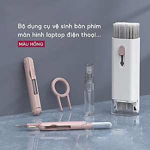 Bộ Dụng Cụ Vệ Sinh Tai Nghe, Bàn Phím, Máy Tính Đa Năng 7 Trong 1, Nhỏ Gọn, Tiện Lợi , Bộ Vệ Sinh Laptop Đa Năng 7 in 1 7in1 Cao Cấp Vệ Sinh Tai Nghe, Điện Thoại, Màn Hình, Máy ảnh Nhựa Abs Cao Cấp Dùng Cho / Airpods / iPhone / iPad - Hàng Nhập Khẩu