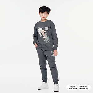Bộ quần áo bé trai BIGFOX MISS MEOW vải nỉ bông size đại ấm áp kiểu Hàn Quốc cỡ 12,13,14,15 tuổi 40kg 53kg 1964